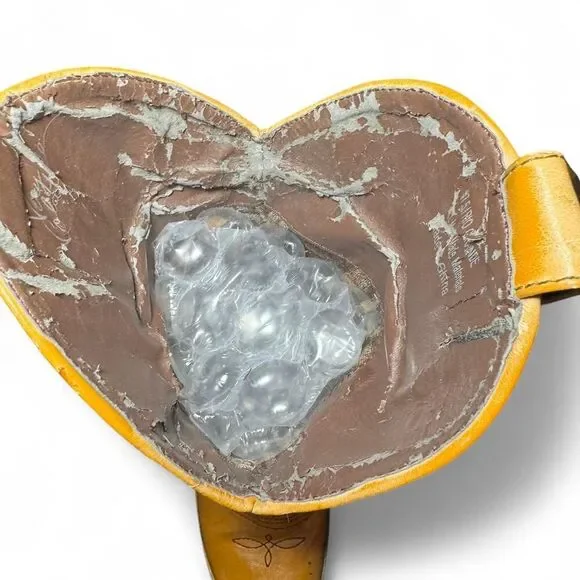 Very Volatile Western Cowboy Boots Womens 7.5 Heeled Tan Faux Leather Distressed - Picture 7 of 8